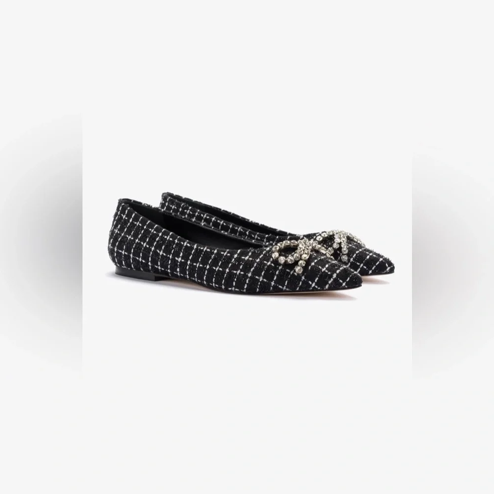 NWT Lee Flat In Black Tweed